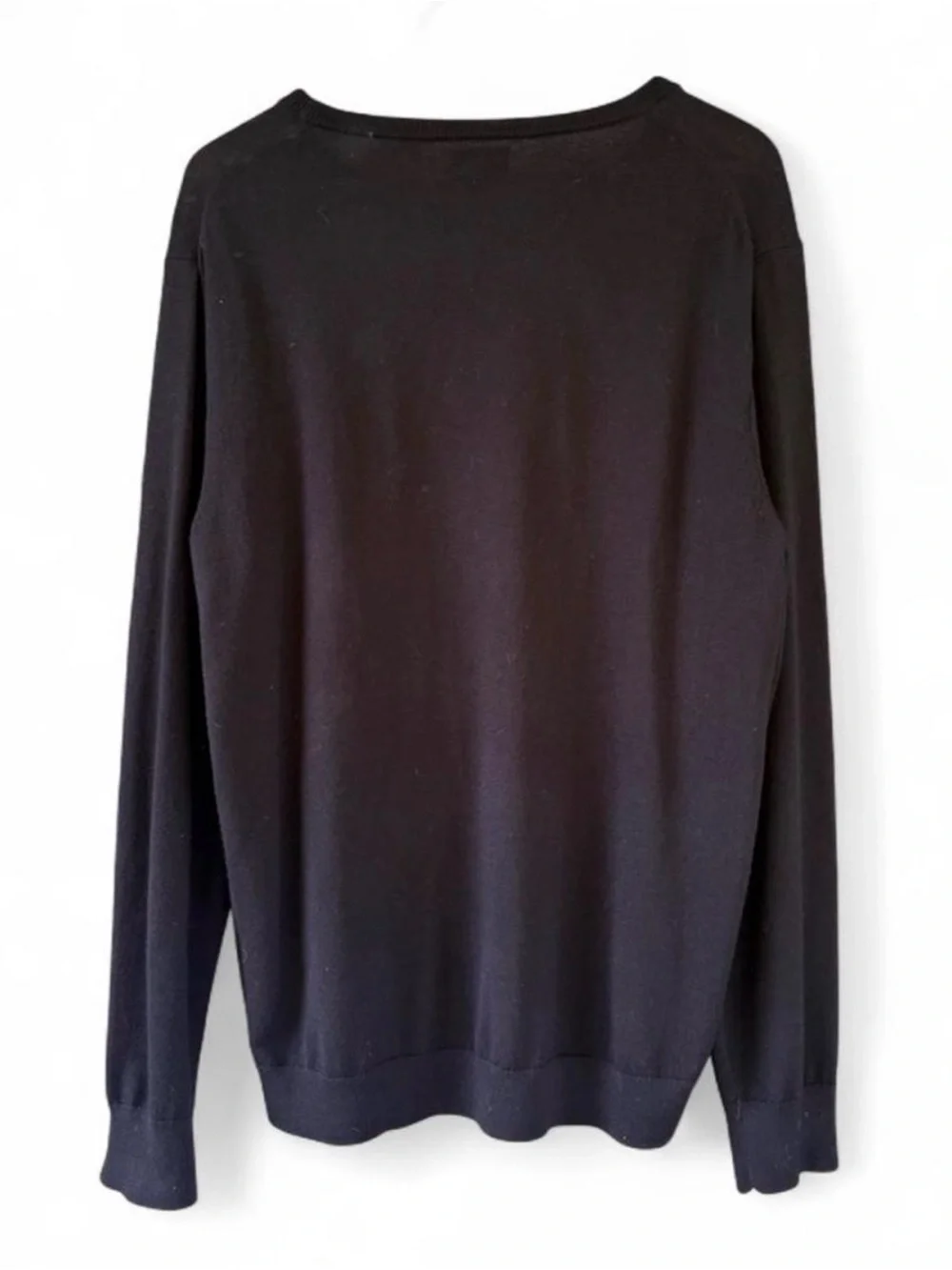J. Crew 100% Merino Wool Men’s Black Crewneck Sweater